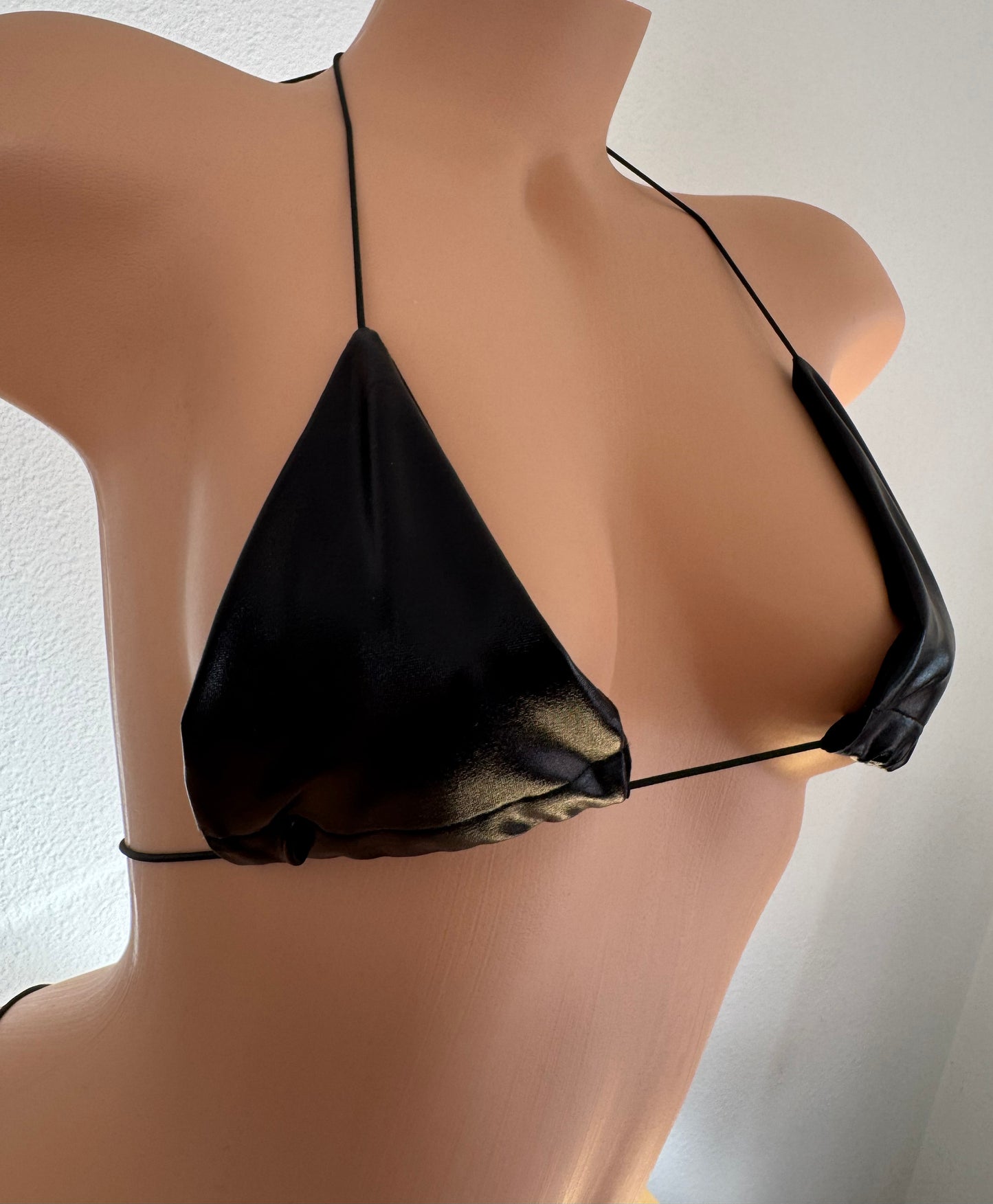 Black Vinyl-Look Microkini - One Size Fits All